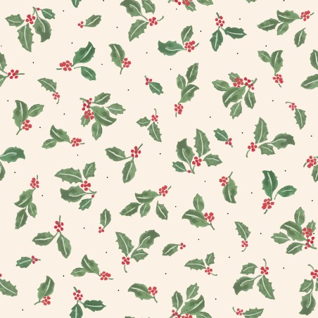 P121-TTSE6174E PATCH. AMERICANO TIS THE SEASON (03) 110 CM. ALGODON 100% CREMA/VERDE Venta en piezas de 7.00 M