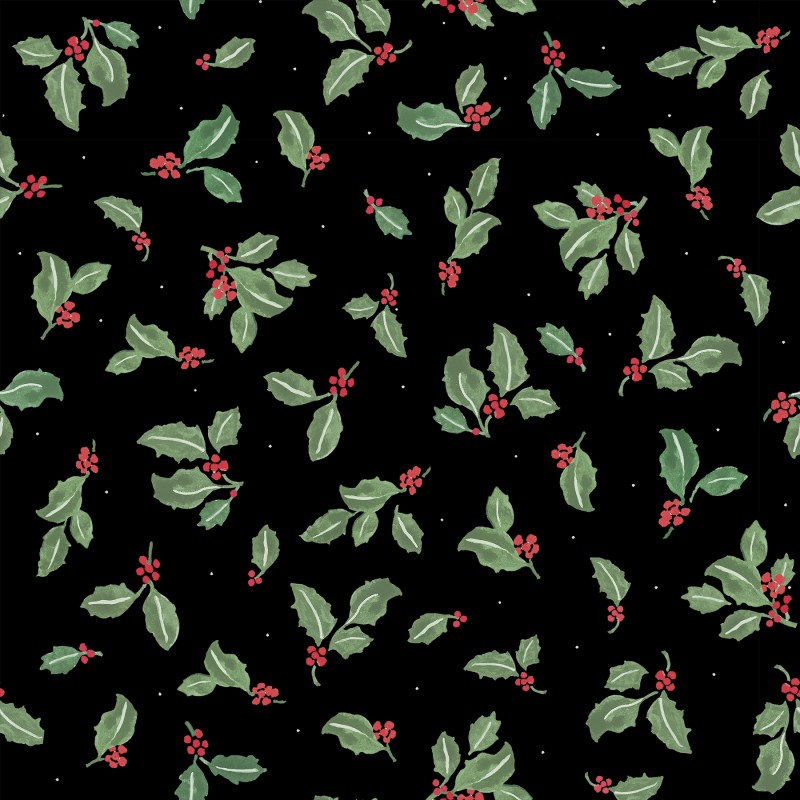 P121-TTSE6174K PATCH. AMERICANO TIS THE SEASON (07) 110 CM. ALGODON 100% NEGRO/VERDE Venta en piezas de 7.00 M
