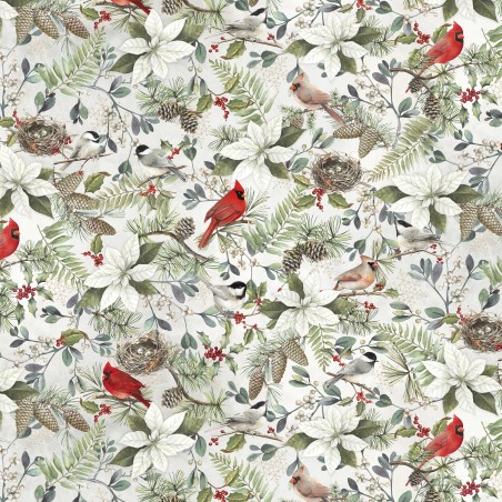 P121-WISO6231MU PATCH. AMERICANO WINTER SONG (04) 110 CM. ALGODON 100% BLANCO/MULTI Venta en piezas de 7.00 M