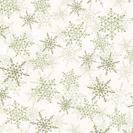 P121-WISO6233EG PATCH. AMERICANO WINTER SONG (08) 110 CM. ALGODON 100% CREMA/VERDE Venta en piezas de 7.00 M