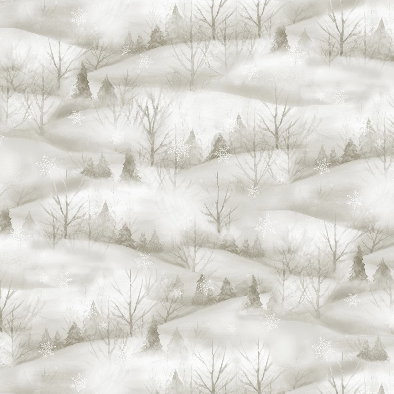 P121-WISO6234LS PATCH. AMERICANO WINTER SONG (02) 110 CM. ALGODON 100% NIEVE Venta en piezas de 7.00 M