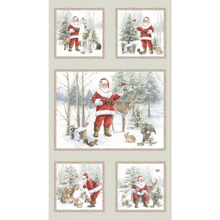 P121-WWHI6201PA PATCH. AMERICANO WOODLAND WHISPERS (02) PANEL 60X110 CM. ALGODON 100% MENTA Venta en piezas de 7.00 M