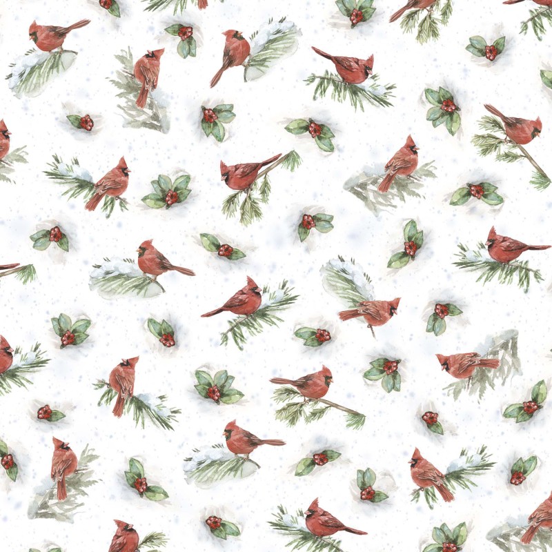 P121-WWHI6205W PATCH. AMERICANO WOODLAND WHISPERS (06) 110 CM. ALGODON 100% BLANCO Venta en piezas de 7.00 M