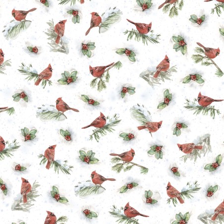 P121-WWHI6205W PATCH. AMERICANO WOODLAND WHISPERS (06) 110 CM. ALGODON 100% BLANCO Venta en piezas de 7.00 M