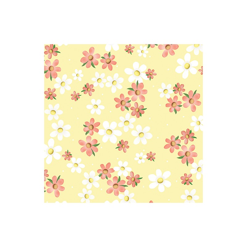 P133-14978-33 PATCH. AMERICANO ENCHANTED SPRING (03) 110 CM. ALGODON 100% AMARILLO Venta en piezas de 6.80 M
