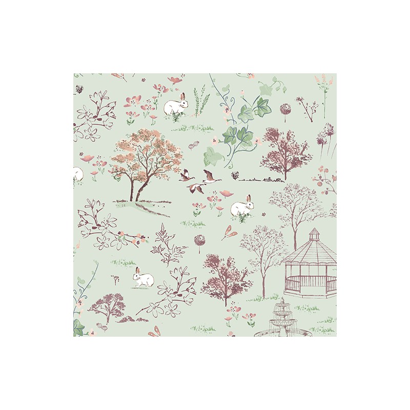P133-15040-44 PATCH. AMERICANO SWEET MEADOW (14) 110 CM. ALGODON 100% MENTA Venta en piezas de 6.80 M