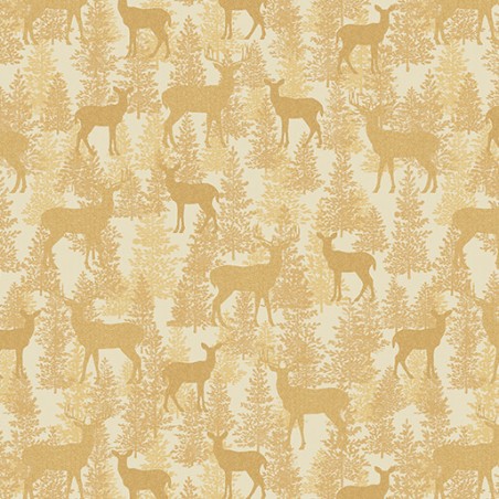 P133-16780-70 PATCH. AMERICANO A WALK IN THE FOREST (06) 110 CM. ALGODON 100% CREMA Venta en piezas de 6.80 M