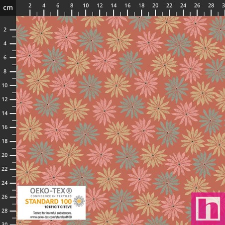 P137-4504-019 PATCH.AMERICANO DREAMS BLOOM (05) 110 CM. ALGODON 100% MAQUILLAJE Venta en piezas de 6.00 M