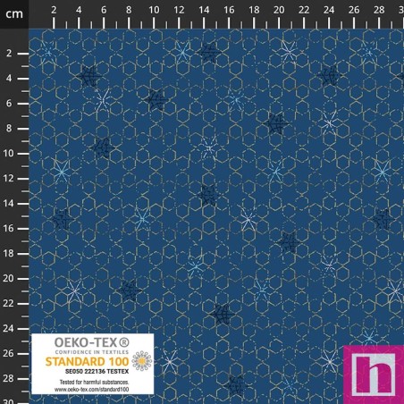 P137-4504-128 PATCH.AMERICANO GRACEFULLY BROKEN (07) 110 CM. ALGODON 100% AZUL Venta en piezas de 6.00 M
