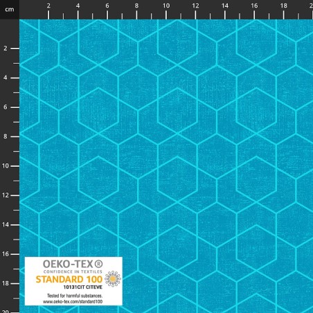 P137-4504-274 PATCH.AMERICANO RAINBOW-LINE (11) 110 CM. ALGODON 100% TURQUESA Venta en piezas de 6.00 M