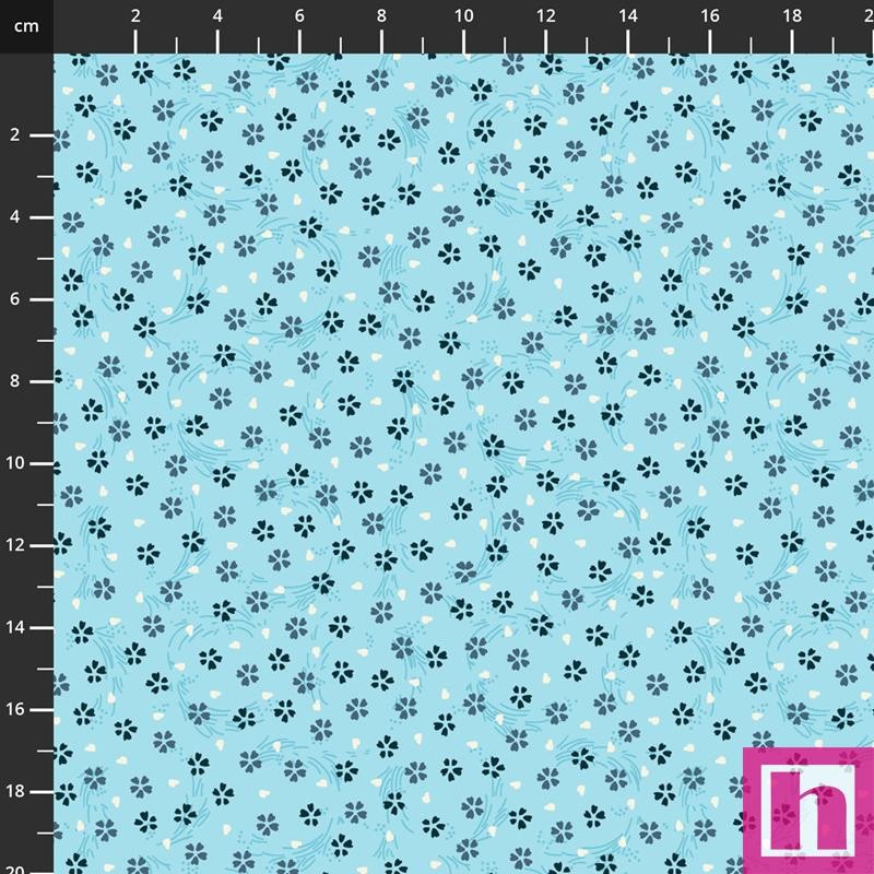 P137-4504-313 PATCH.AMERICANO BLUE BEGINNING (03) 110 CM. ALGODON 100% AZUL Venta en piezas de 6.00 M
