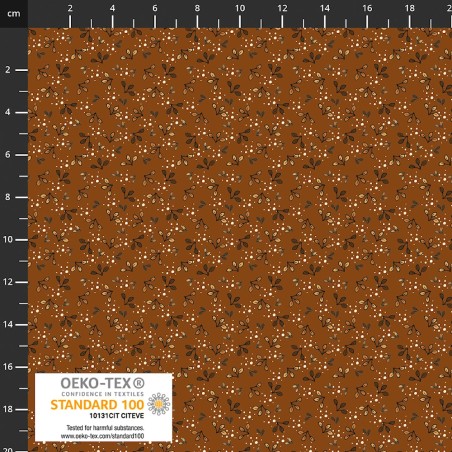 P137-4514-547 PATCH.AMERICANO THE SWEETEST EMBRACE (18) 110 CM. ALGODON 100% MARRON Venta en piezas de 6.00 M