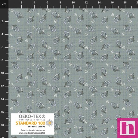 P137-4514-567 PATCH.AMERICANO WILD MEADOW (08) 110 CM. ALGODON 100% AZUL Venta en piezas de 6.00 M