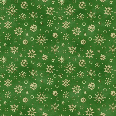 P17-MAS11096-G PATCH. AMERICANO CHRISTMASTIME (14) 110 CM. ALGODON 100% VERDE Venta en piezas de 7.00 M