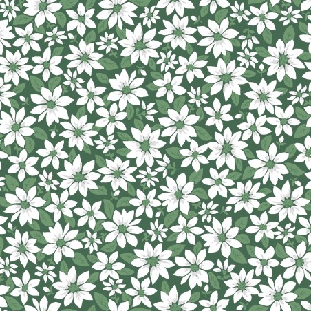 P17-MAS11114-G PATCH. AMERICANO MERRY MIX (04) 110 CM. ALGODON 100% VERDE/BLANCO Venta en piezas de 7.00 M