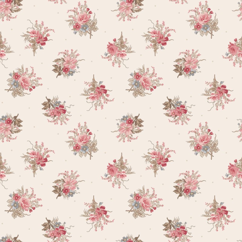 P17-MAS11133-W PATCH. AMERICANO MEADOW BLUSH (09) 110 CM. ALGODON 100% CREMA Venta en piezas de 7.00 M
