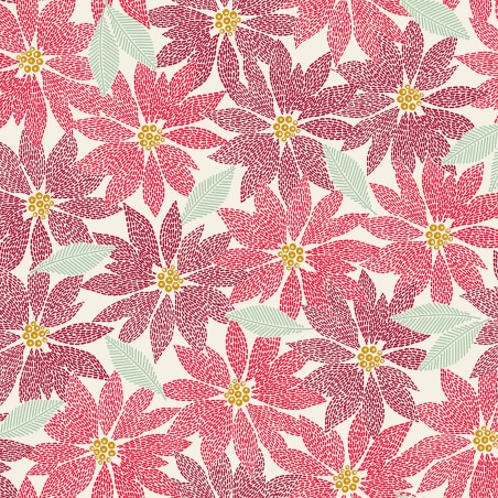 P17-MAS11171-E PATCH. AMERICANO HOLIDAY STITCHES (03) 110 CM. ALGODON 100% CREMA Venta en piezas de 7.00 M