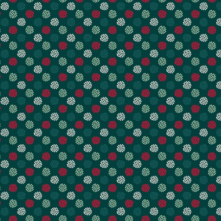 P17-MAS11176-G PATCH. AMERICANO HOLIDAY STITCHES (17) 110 CM. ALGODON 100% VERDE Venta en piezas de 7.00 M
