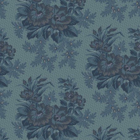 P17-MAS11260-Q PATCH. AMERICANO MIDNIGHT BLOOM (02) 110 CM. ALGODON 100% AZUL Venta en piezas de 7.00 M