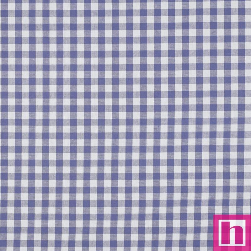 P94-3087-52 TEJIDO NORA (59) VICHY 10 MM. 1.45 M. - 110 GR/M2- ALGODON 100% LAVANDA Venta en piezas de 5.00 M
