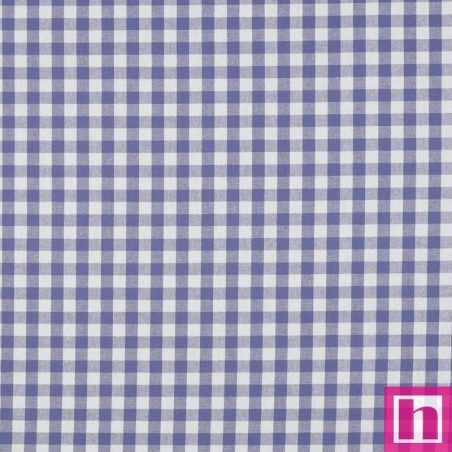 P94-3087-52 TEJIDO NORA (59) VICHY 10 MM. 1.45 M. - 110 GR/M2- ALGODON 100% LAVANDA Venta en piezas de 5.00 M