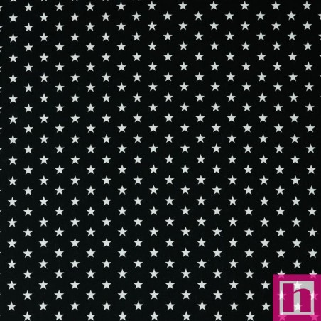 P94-4955-001 POPELIN ESTAMPADO DORIA (42) 148 CM.-130 GR/M2 ALGODON 100% NEGRO Venta en piezas de 5.00 M