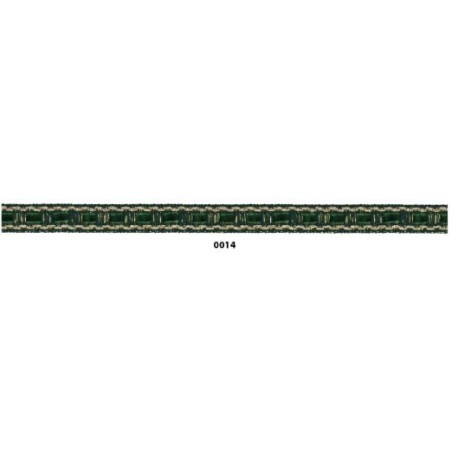 129828-14 GALON TERCIOPELO NANDINI 10 MM. PA+PET+METALLIC VERDE Venta en piezas de 20.00 M