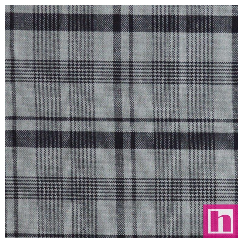 66115 PATCH. AMERICANO TRAMADO WILLSON (72) 110 CM. ALGODON 100% GRIS/NEGRO Venta en piezas de 7.00 M