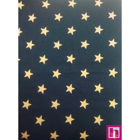 66381 PATCH. AMERICANO TRAMADO WILLSON (79) 110 CM. ALGODON 100% MARINO/DORADO Venta en piezas de 7.00 M