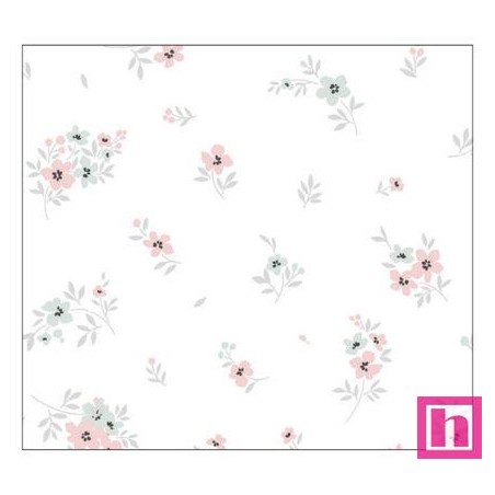 67044 DOBLE GASA ESTAMPADA THELMA (01) 135 CM. 128 GR/M2. ALGODON 100% BLANCO Venta en piezas de 6.00 M