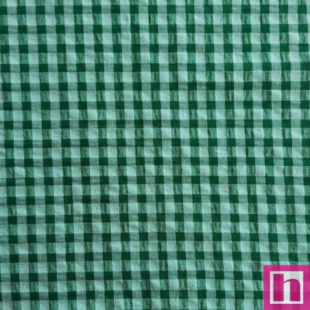 67608 VICHY SEERSUKER INDYA (05) 150 CM. 150 GR/M2. ALG.ORG. 60%-POL.REC. 40% VERDE/MENTA Venta en piezas de 7.00 M