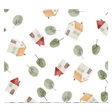 67932 PERCALE ESTAMPADO DELYA (02) 1.50 M. 115 GR/M2. ALGODON 100% BLANCO Venta en piezas de 10.00 M