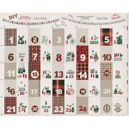 68041 CALENDARIO REVERSIBLE HALP PANAMA ESTAMPADO (03) PANEL 150x119M.-200 GR/M2- ALGODON 100% CRUDO Venta en piezas de 6.00 M