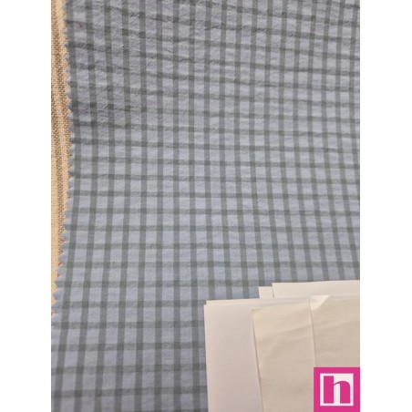 68049 TRAMADO SEERSUCKER FALL (06) 150 CM. 110 GR/M2. ALGODON 95%-POL. 5% CELESTE/GRIS Venta en piezas de 7.00 M