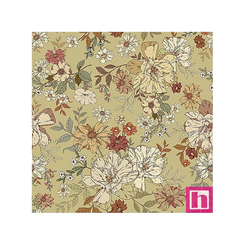 68106 VIYELA ESTAMPADA CUTIE (05) 1.50 M. 145 GR/M2 - ALGODON 100% VERDE Venta en piezas de 10.00 M