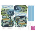 68110 TOTE BAGS PAISAJE - REVERSIBLE Y REPELENTE AL AGUA (01) 45X50 CMS. POLIESTER 100% AZUL Venta en piezas de 1.00 U