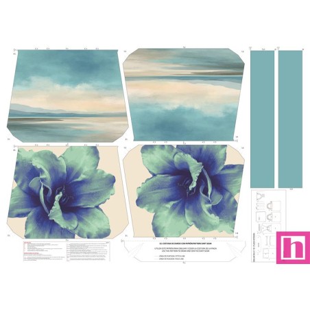 68112 TOTE BAGS AMANECER - REVERSIBLE Y REPELENTE AL AGUA (03) 45X50 CMS. POLIESTER 100% AZUL Venta en piezas de 1.00 U