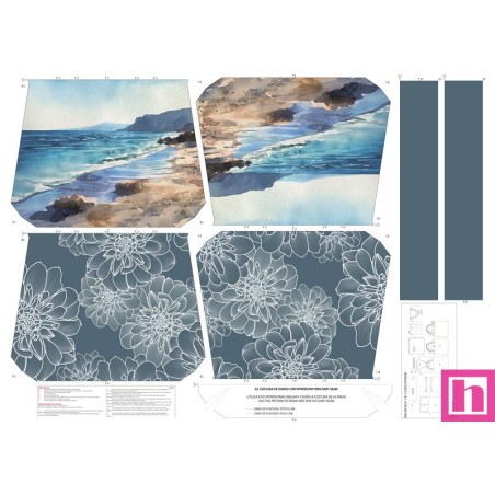 68115 TOTE BAGS ROCOSO - REVERSIBLE Y REPELENTE AL AGUA (06) 45X50 CMS. POLIESTER 100% AZUL Venta en piezas de 1.00 U