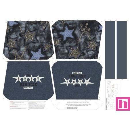 68116 TOTE BAGS VAQUERA - REVERSIBLE Y REPELENTE AL AGUA (07) 45X50 CMS. POLIESTER 100% DENIM Venta en piezas de 1.00 U