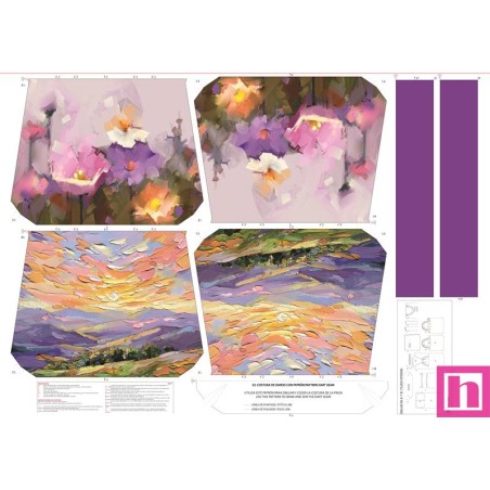 68119 TOTE BAGS ATARDECER LILA - REVERSIBLE Y REPELENTE AL AGUA (10) 45X50 CMS. POLIESTER 100% LILA Venta en piezas de 1.00 U