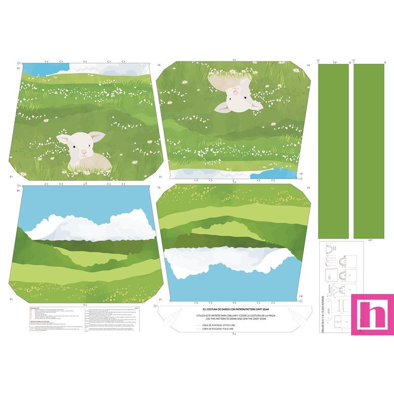 68122 TOTE BAGS CORDERO - REVERSIBLE Y REPELENTE AL AGUA (13) 45X50 CMS. POLIESTER 100% CESPED Venta en piezas de 1.00 U