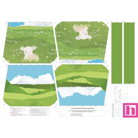 68122 TOTE BAGS CORDERO - REVERSIBLE Y REPELENTE AL AGUA (13) 45X50 CMS. POLIESTER 100% CESPED Venta en piezas de 1.00 U