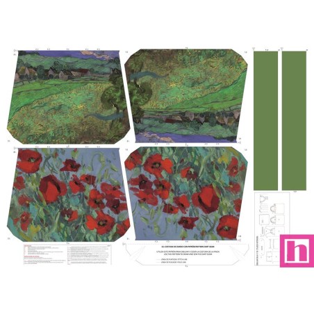 68127 TOTE BAGS FLORES ROJA - REVERSIBLE Y REPELENTE AL AGUA (18) 45X50 CMS. POLIESTER 100% VERDE Venta en piezas de 1.00 U