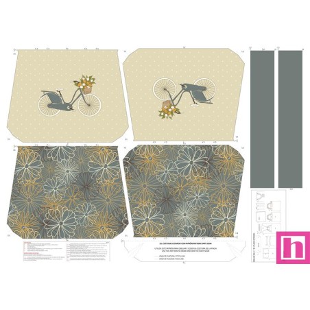 68128 TOTE BAGS BICICLETA - REVERSIBLE Y REPELENTE AL AGUA (19) 45X50 CMS. POLIESTER 100% GRIS Venta en piezas de 1.00 U