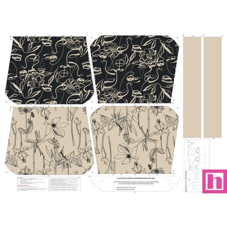 68129 TOTE BAGS GARABATOS - REVERSIBLE Y REPELENTE AL AGUA (20) 45X50 CMS. POLIESTER 100% NEGRO Venta en piezas de 1.00 U