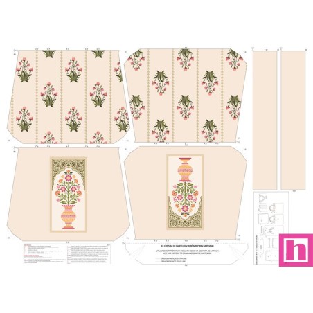 68131 TOTE BAGS ART NOUVEAU - REVERSIBLE Y REPELENTE AL AGUA (22) 45X50 CMS. POLIESTER 100% CREMA Venta en piezas de 1.00 U
