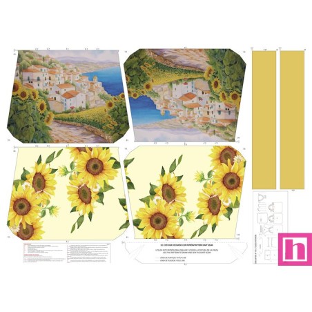 68137 TOTE BAGS GIRASOLES - REVERSIBLE Y REPELENTE AL AGUA (28) 45X50 CMS. POLIESTER 100% AMARILLO Venta en piezas de 1.00 U