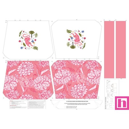 68145 TOTE BAGS TIGRE - REVERSIBLE Y REPELENTE AL AGUA (36) 45X50 CMS. POLIESTER 100% ROSA Venta en piezas de 1.00 U