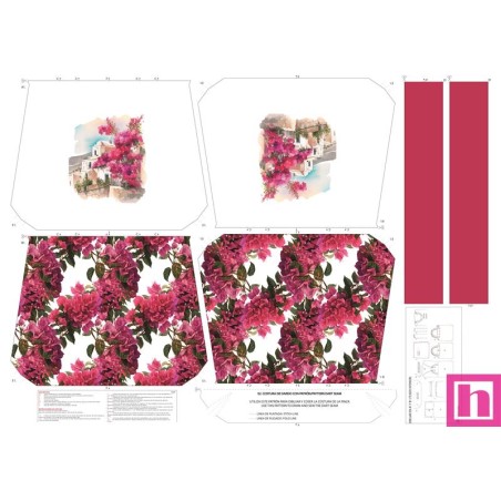 68146 TOTE BAGS BUGANVILLA - REVERSIBLE Y REPELENTE AL AGUA (37) 45X50 CMS. POLIESTER 100% FUCSIA Venta en piezas de 1.00 U