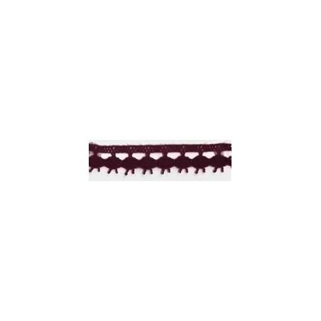 9626-049 PUNTILLA BOLILLO PAULINA 15 MM. POLIESTER 100% GRANATE Venta en piezas de 25.00 M